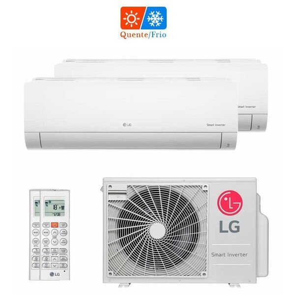 Ar Condicionado Multi Bi Split Inverter Lg 18000 Btus (2x9000) Quente/frio 220v A2uw18gfac.awgzbr1 - Imagem 8