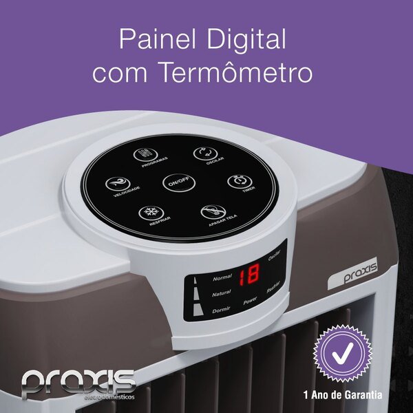 Climatizador De Ar Digital Cp04d - 4 Litros De Reservatório Praxis Eletrodomésticos - 127v - Imagem 7