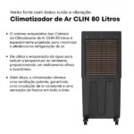 Climatizador De Ar Industrial Evaporativo Umidificador Ventisol Clin80pro 80 Litros 150w 110v - Imagem 4
