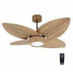 Ventilador de Teto com Controle Remoto Jeri 4 Pás 122cm Marrom Freijó 127V Ventex